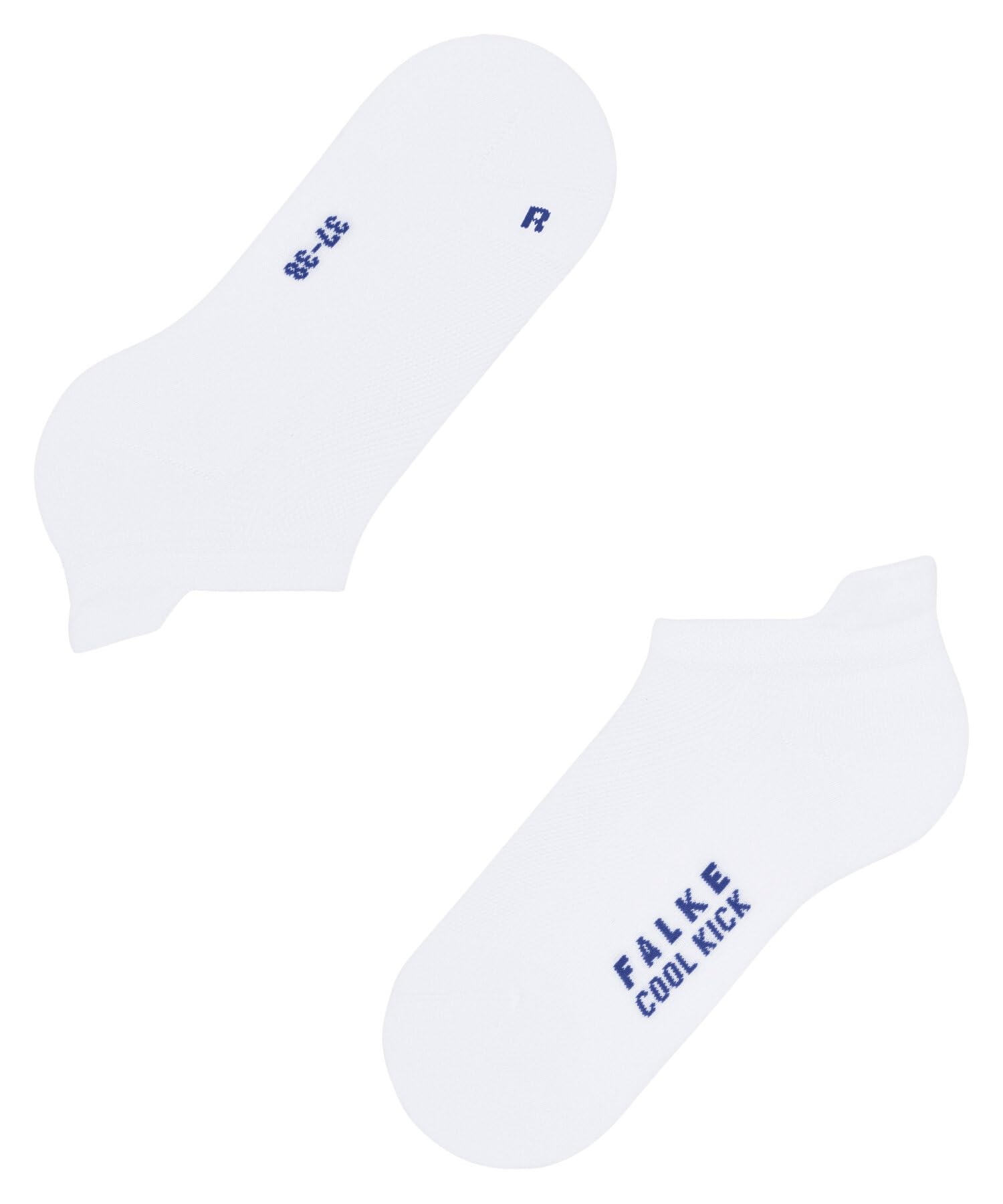 FALKE Kobiety Skarpety do trampek Cool Kick Sneaker W Sn materiał funkcyjny krótkie jednokolorowe 1 Para, Biały White 2000, 39-41