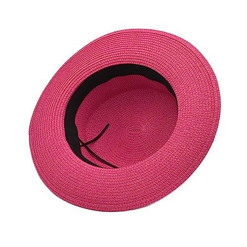 YOLAI Fashion Boater Hat for Kids Boy Girls/Panama Sun Hats Unisex Summer Bow Travel Beach Cap Bucket Hat3