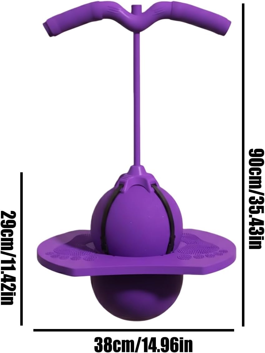 Bouncy Ball for Children, Training Toy with Handle, Non-Slip, Maximum Load Capacity 73 kg, Low Noise Design for Adults Girls for Home Fitness Workout Outdoor and Indoor