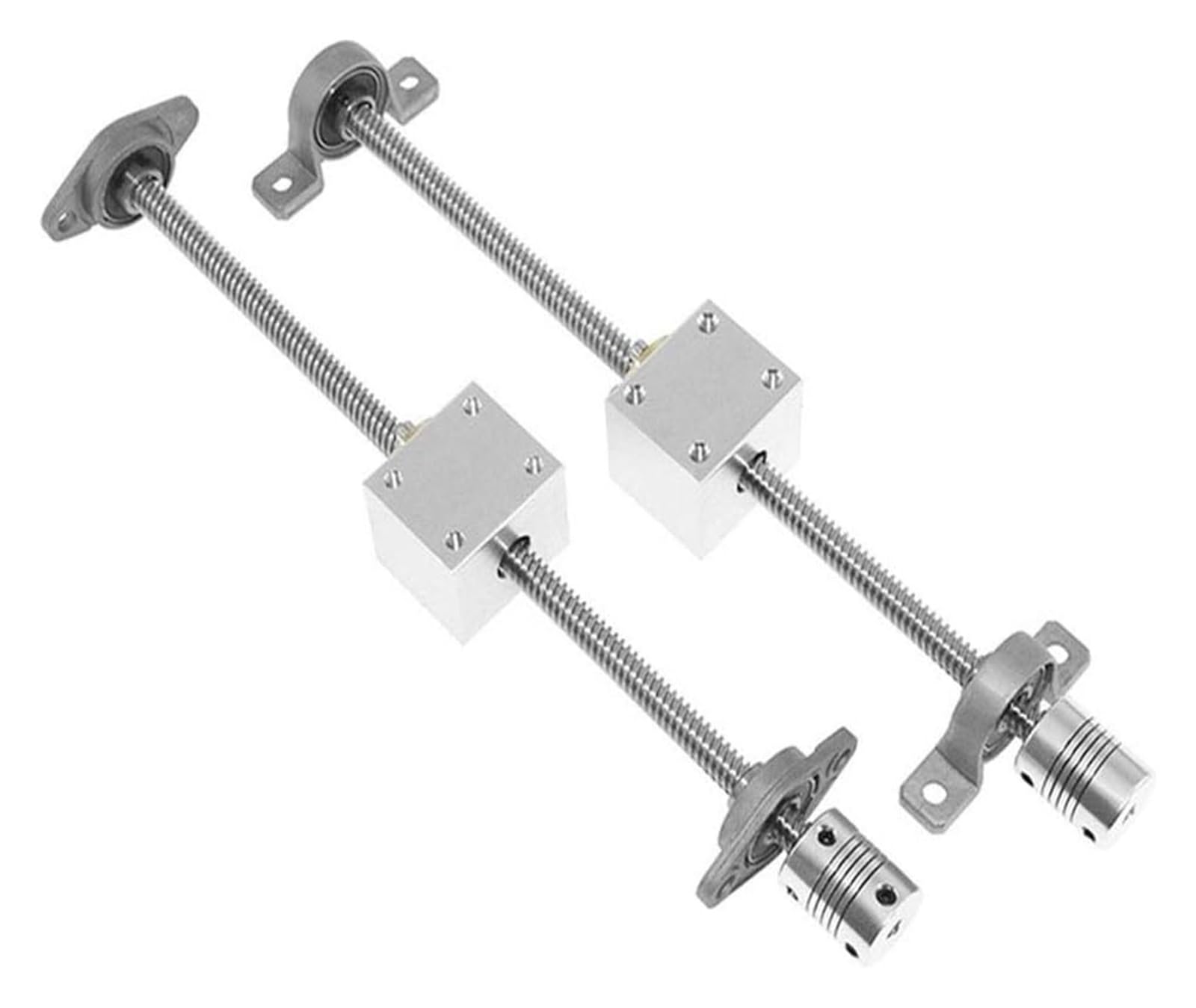 Części drukarki 3D Śruba pociągowa T8 200/300/400/500 mm Oś optyczna KP08 KFL08 SCS8UU Sprzęgło 5 * 8MM Uchwyt montażowy łożyska(330mm)