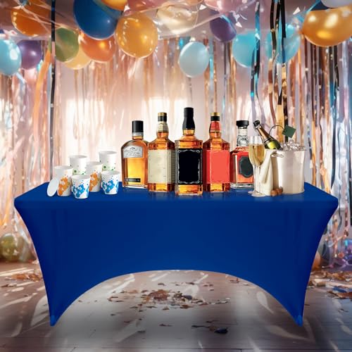 Nappe rectangulaire de qualité supérieure en élasthanne bleu roi