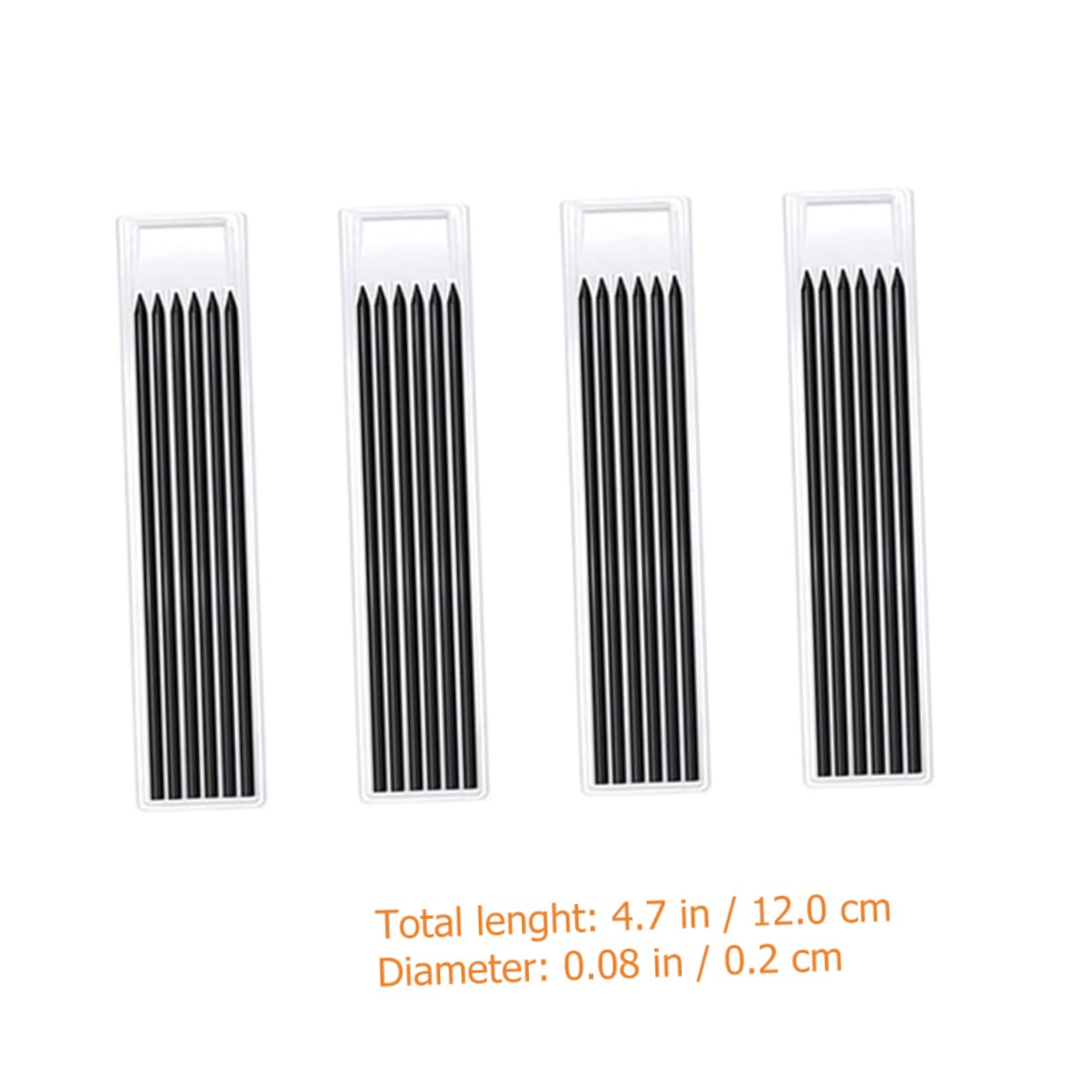 TEHAUX 3er-set Zimmermannsbleistift-minen Schwarz Ersatz für Druckbleistift Holzbearbeitungs-markierungsstift-minen für Holzbearbeitung und Grobes Schreiben Stück * 3