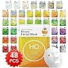 VESPRO Collagen Essence Sheet Facial Masks (48 Pack), Bulk Sheet Masks for Face, Skincare for All Skin Types, Moisturizing and Soothing, Natural Skin Care Spa Face Mask