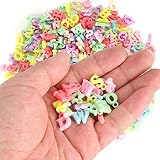 Lettre Colorée Perle en Plastique Bande de Cheveux Pendentif Perle Perforée Bricolage Accessoires pour Enfants, Cordage, Enseignants, Lot de 500