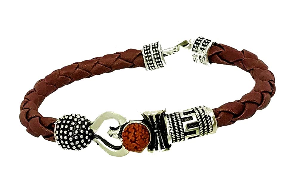 Evisha Om Silver Leather Bracelet Rakhi For Brother | Rakhi For Boys (Rud-0017 || rakhi || rakhi set || rakhi for brother || rakhi for brother and bhabhi || rakhi combo || bhaiya bhabhi rakhi || rakhi gifts (B098183G2Q) Amazon Price History, Amazon Price Tracker