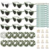 YeahBoom 48 Pièces Lunettes en Forme de Coeur Bracelets Team Bride Autocollants Kit,Lunett...
