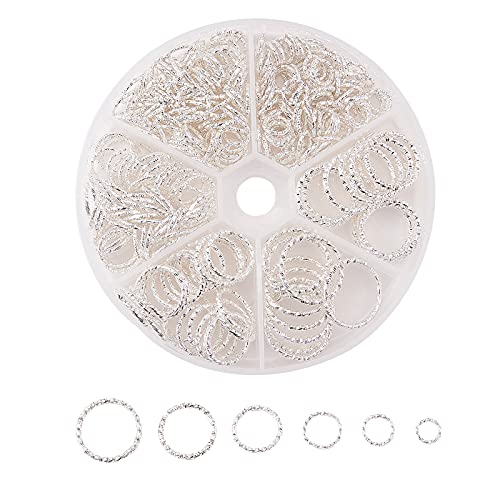 Liqunsweet 305Pcs 7.5Mm 10Mm 12Mm 15Mm 18Mm 19.5Mm Silver Plated Iron Open Jump Rings For Diy Earrings Necklace Bracelet Jewelry Makings #TOP18