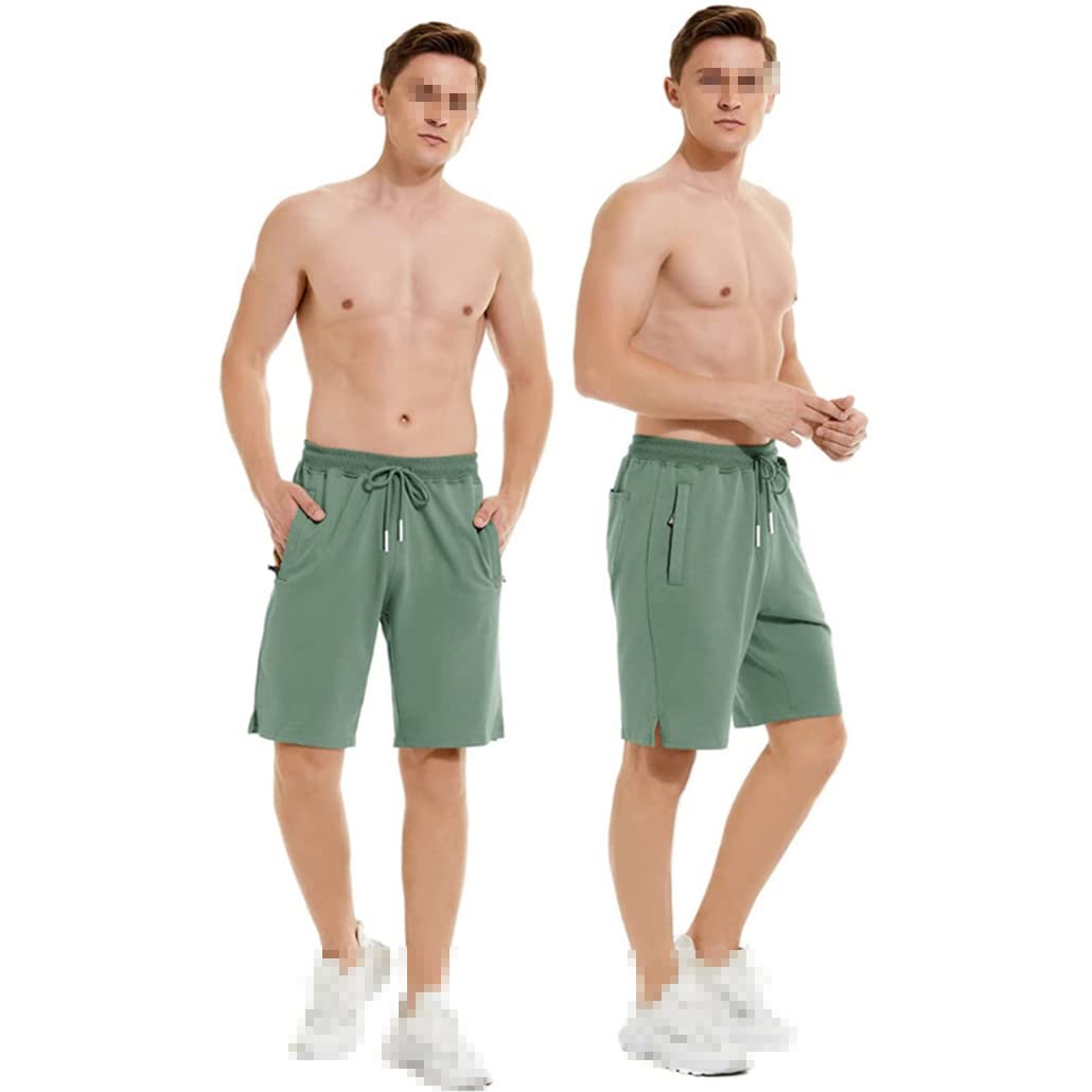 Męskie spodenki ze sznurkiem bawełniane slim fit elastyczne spodenki sportowe męskie codzienne spodnie dresowe do biegania odzież męska, Czerwony, 36W