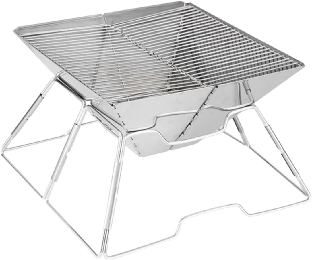 Portable Barbecue Grill and Professional Folding Barbecue Rack Wear-resistant Steel Portable Outdoor Camping Bbq Grill for Backyard and Travel