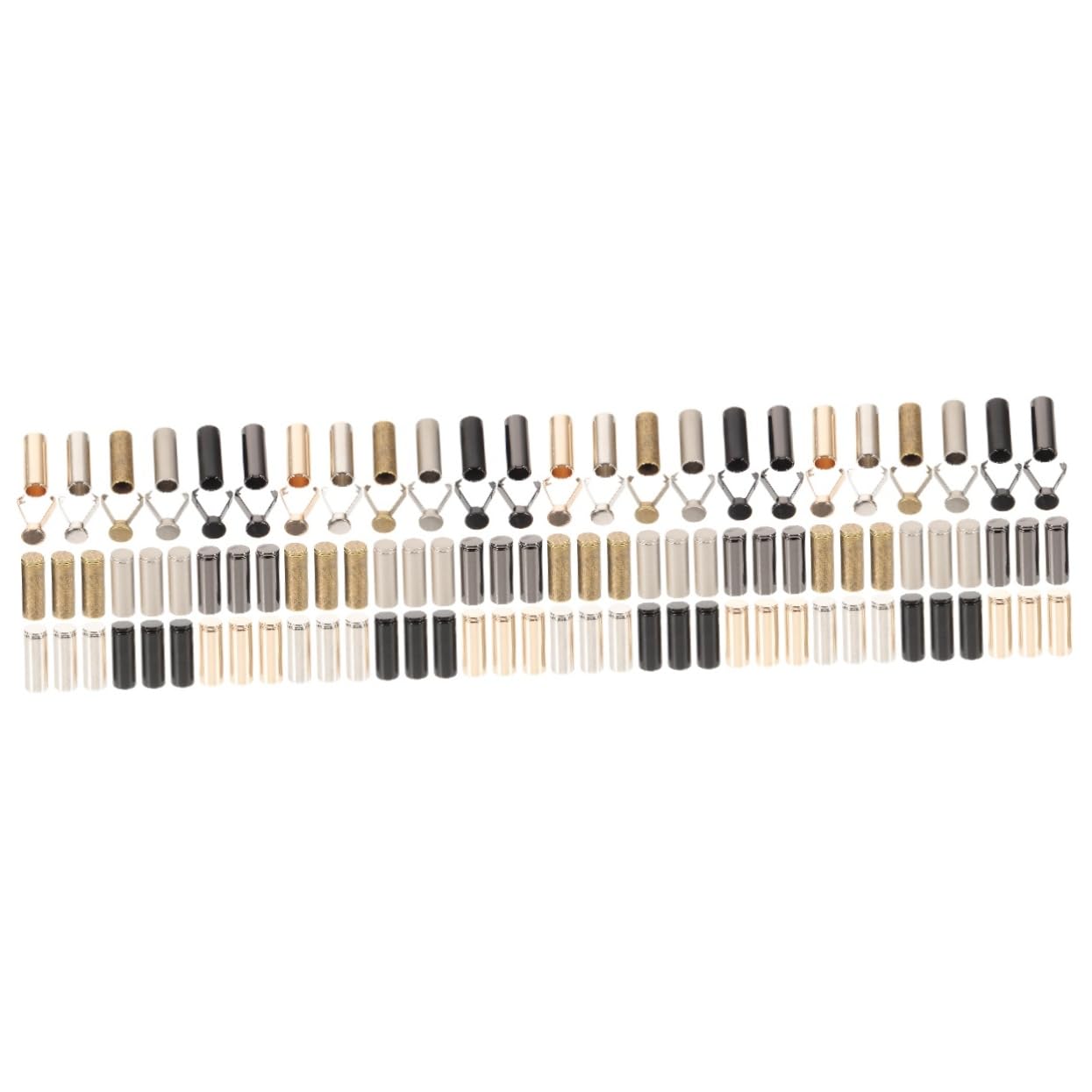 Embouts de lacets de remplacement pour cordon Lurrose | 96 pièces brillant vieilli