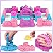 G.C Unicorn Sensory Bin for Girl Kid Toy, Play Sand Art Kit 108pcs with Sandbox, 2lb Color Sand, 6 Castle Molds, Unicorn Tactile Sensory Toy Christmas Birthday Gift for Girl Toddler Ages 3 4 5 6 7 8