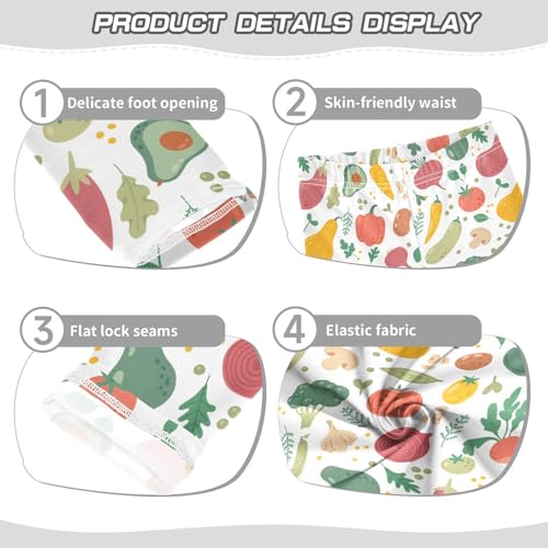 ZZKKO Girls Leggings Natural Vegetables Toddler Girls Clothes Leggings for Girls Toddler Girls Leggings 3-4T3