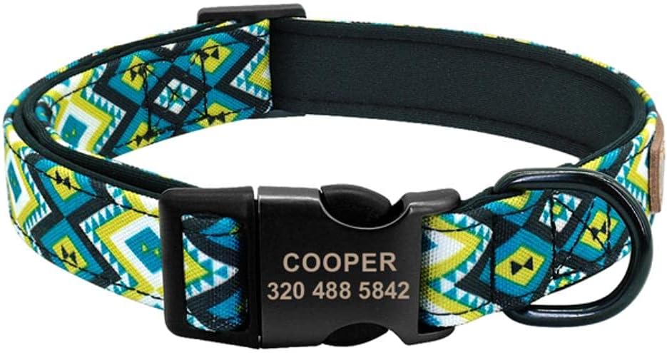 XOYOX Collar de Perro Personalizado, Collar Personalizado para Cachorros, Collares de Pitbull, Productos de Accesorios para Mascotas, Collar de Perro pequeño para Mascotas Medianas y Grandes