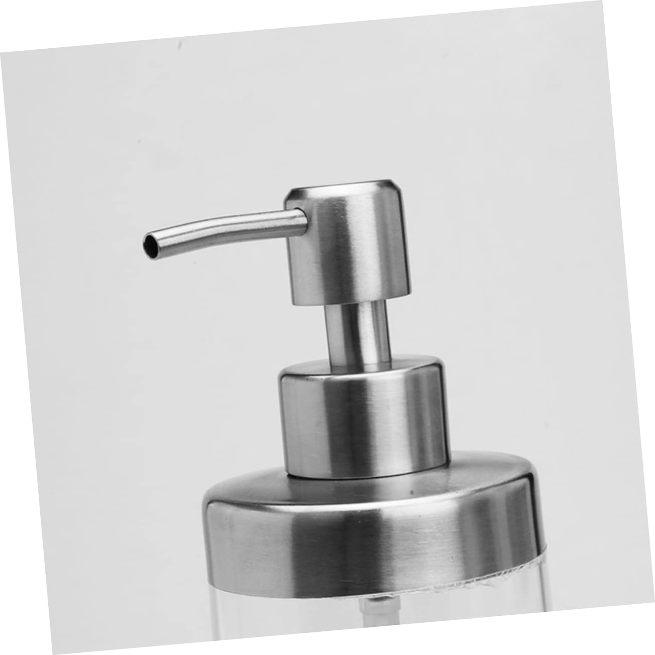 LABRIMP Dispensador De Jabón De 2 Piezas Bomba Comercial Transparente De Acero Inoxidable para Artículos De Tocador Dispensador De Loción Contenedor Rellenable Reutilizable para