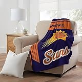 NORTHWEST Phoenix Suns NBA Officially Licensed 46″×60″ Microfiber Throw Blanket – All Team Logos & Colors – Cozy Game Day Throw for Fans, Living Room, Couch & Dorm
