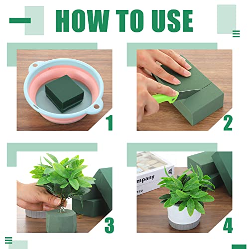 30 Pcs Floral Foam Blocks Foam Block Dry And Wet Foam Flower Arrangements Supplies Florist Foam Brick For Fresh And Artificial Flowers Craft Plant Filler Decoration, Green (3.2 X 5.5 X 1.8 Inch) #TOP3