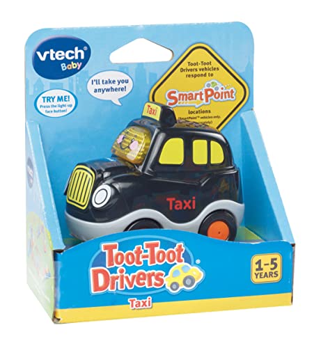 Vtech Toot-Toot Drivers Taxi | Interactive Toddlers Toy for Pretend Play with Lights and Sounds | Suitable for Boys & Girls 12 Months, 2, 3, 4 + Years, English Version, Black