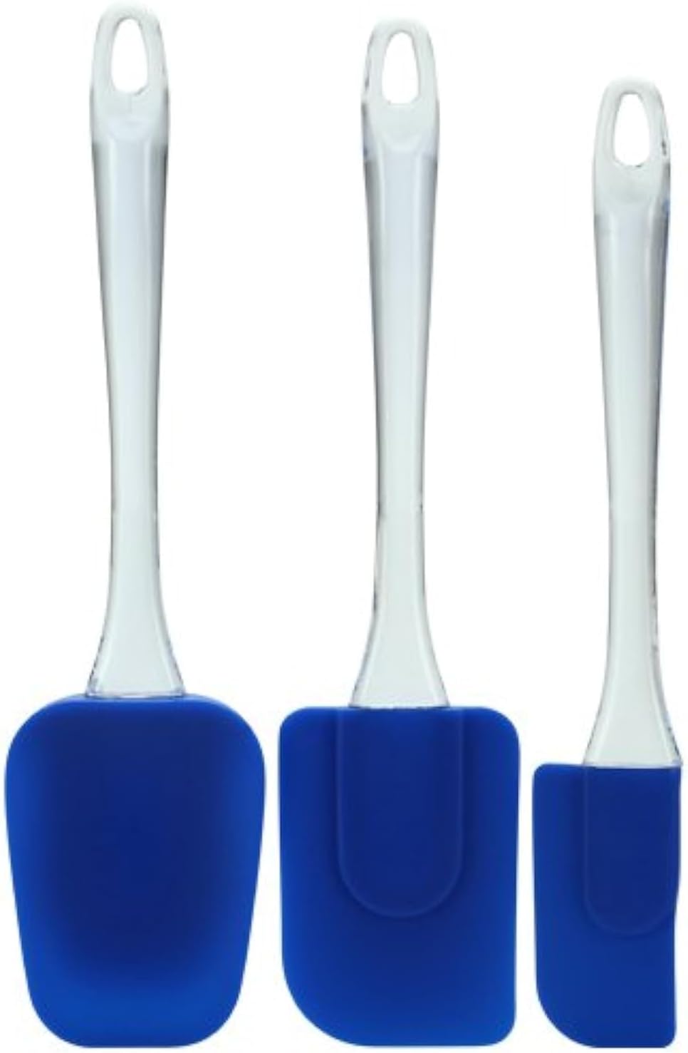 Flexible 3-Piece Silicone Spatula Set, Heat Resistant And BPA Free (Red)