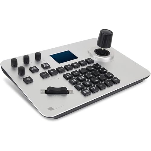 SMTAV PTZ Controller Camera Controller POE Network 4D Joystick Decoding Keyboard (IP Analog Controller)