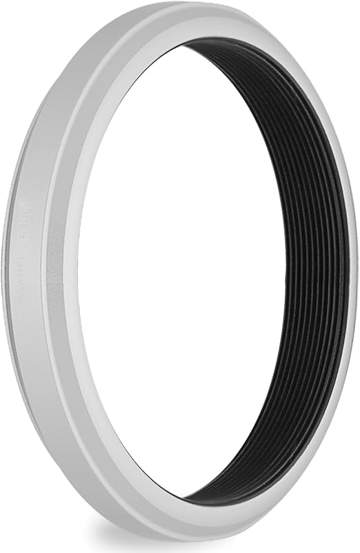 Haoge 49mm Lens Filter Adapter Ring for Fujifilm Fujinon X100VI X100V Camera fit 49mm UV CPL ND Filter Fit Original Lens Cap Silver LAR-X55S