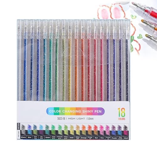 ぬりえ用グリッター ジェル ペン、グリッター ジェル ペン セット | ビスタアソートカラーグリッタージェルマーカー | 画材、書き込み、ぬりえ、落書き、スクラップブッキング、日記用のカラーゲルペン