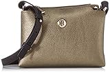  Tommy Hilfiger Damen Th Core Crossover Umhängetasche, Mehrfarbig (Gold Metalic & Black), 9x0.1x22 centimeters