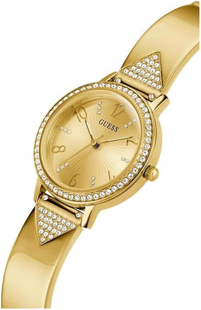 Miniatura 3 de GUESS Reloj para mujer de 1260in correa de tono dorado esfera champán caja dorada Tono dorado Correa