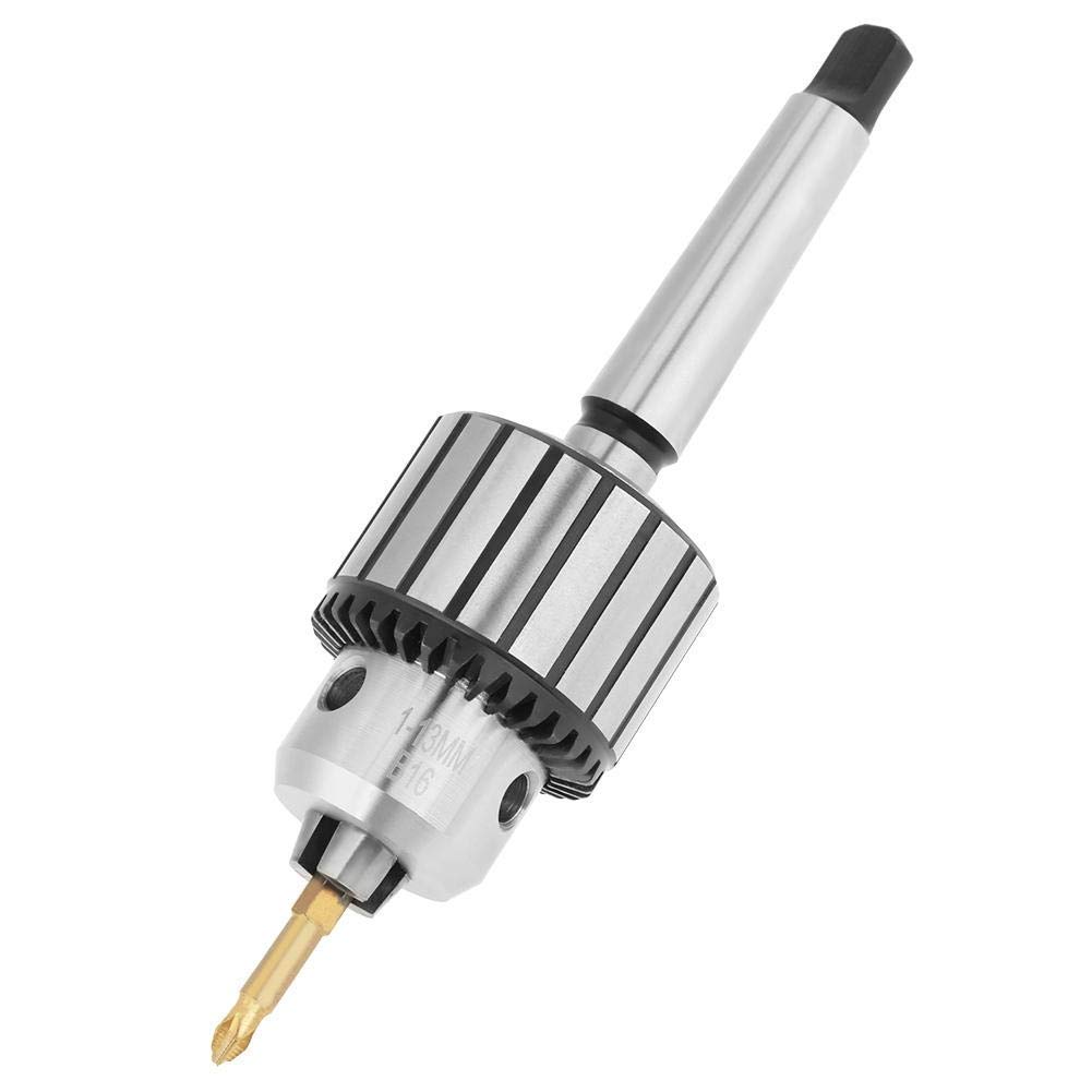 Mini Mandrino per Trapano in Acciaio Ad Alto Tenore di Carbonio - Tipo di Chiave per Albero, Capacità 1-13 mm - Utensile per Tornio