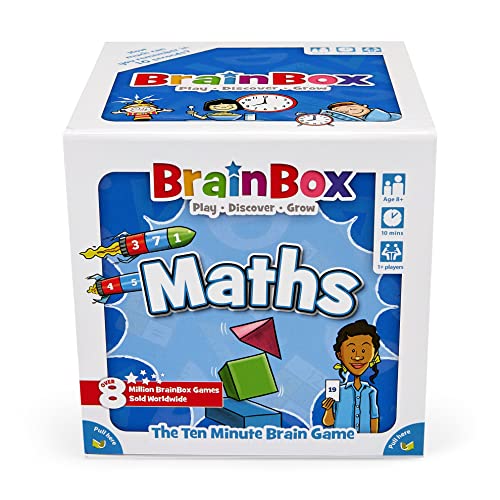 BrainBox Maths (2022) | Card Game | Ages 8+ | 1+ Players | 10+ Minutes Playing Time