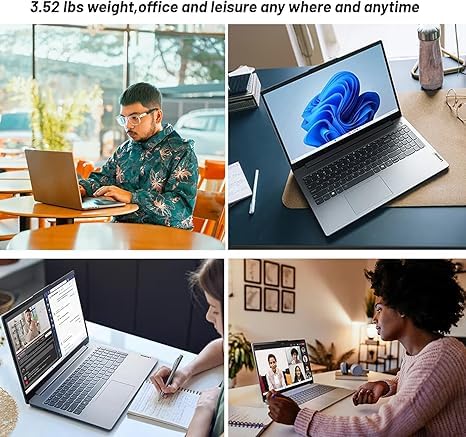 Image of Lenovo IdeaPad Business & Student Laptop Computer | 15.6 Inch FHD | Intel 12th Gen 10-Core i5 CPU | 16GB RAM, 512GB PCIe SSD | Intel Iris Xe Graphics | WiFi 6 | SD Card Reader | Copilot AI | Win 11
