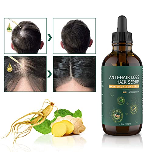 Foto von Haarwachstum Beschleunigen Serum Wachstum 118ml Anti-Haarausfall für Frau und Manner Haarserum Natürliche Kräuteressenz für dünnes Haar,Verdickung&Nachwachsen Haar-Behandlung Haarwurzeln stärken