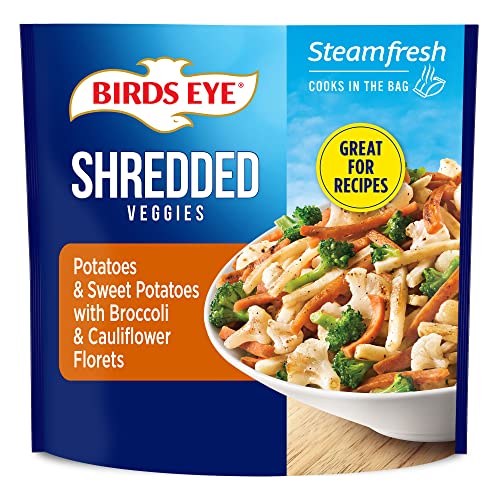 Birds Eye Steamfresh Shredded Potatoes and Sweet Potatoes with Broccoli and Cauliflower Florets, Convenient...