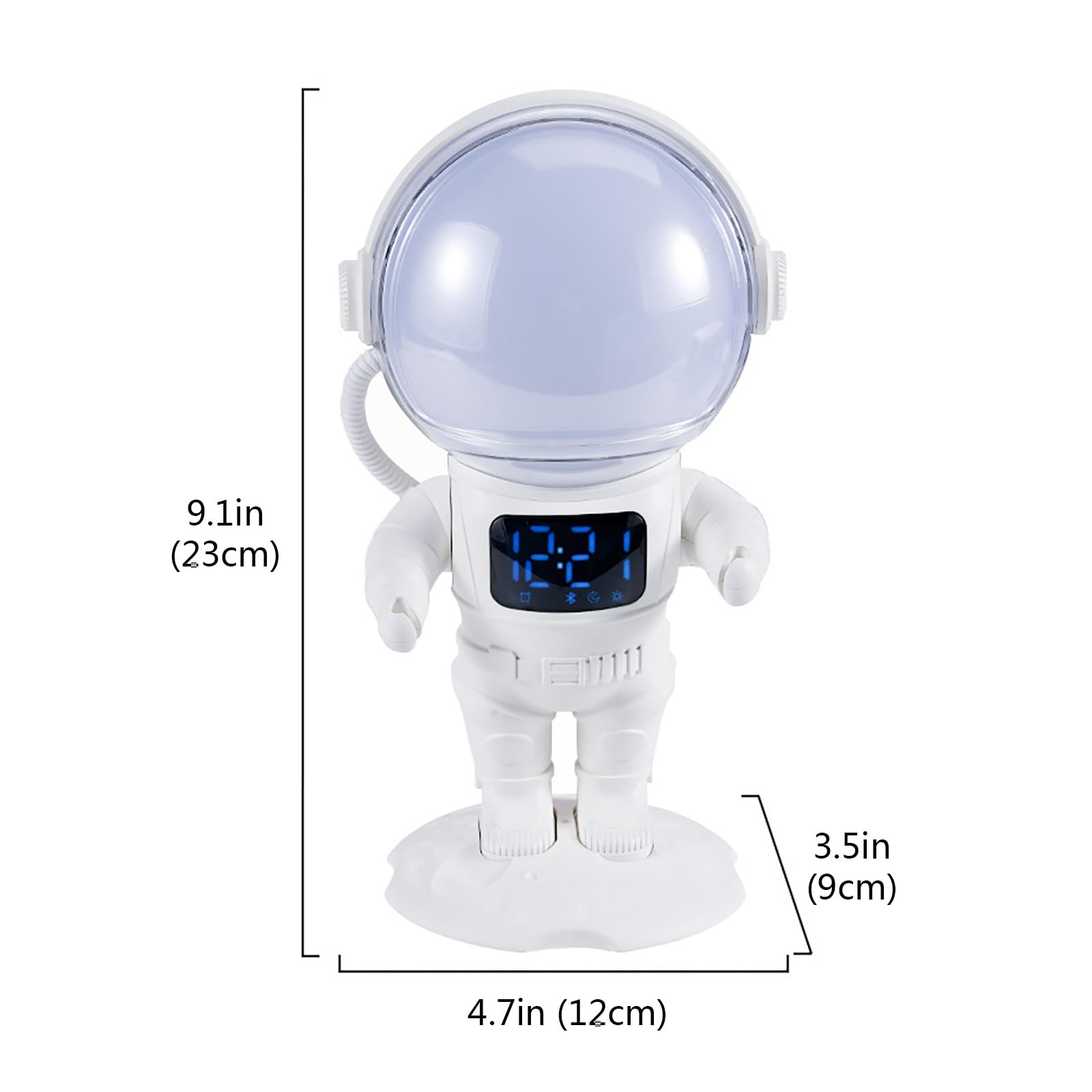 Astronaut Wake Up Light Wecker mit Sonnenaufgangssimulation, Nachtlicht und 9 Beruhigenden Klängen, Sleep-Timer für Kinder und Erwachsene, Schlafzimmerdekor