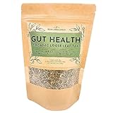 Keha Wellness Organic Gut Heath Loose Leaf Herbal Tea - Extra Full & Extra Flavor - Improve Gut - Immune Gut Support - Gut Flora - Leaky Gut Tea - Microbiome Repair