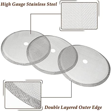 4in Cafetiere Filter Mesh 8 Cup French Press Filter Replacement Screen Stainless Steel Cafetiere Replacement Filter Cafetiere Mesh Replacement for Cafetiere Filter 8 Cup / 34 OZ/ 1L