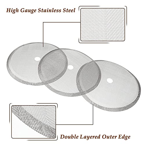 4In Cafetiere Filter Mesh 8 Cup French Press Filter Replacement Screen Stainless Steel Cafetiere Replacement Filter Cafetiere Mesh Replacement For Cafetiere Filter 8 Cup / 34 Oz/ 1L #TOP4