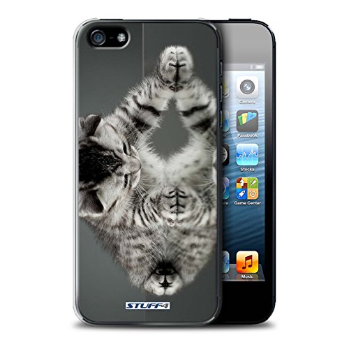 Custodia/Cover Rigide/Prottetiva STUFF4 stampata con il disegno Gattini per Apple iPhone 5/5S - Specchio