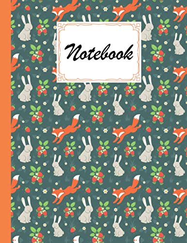Notebook: Rabbits And Fox Composition Notebook College Ruled, Rabbits And Fox Notebooks, School Supplies