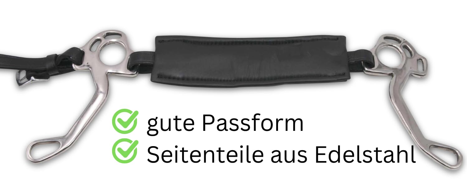 AMKA Hackamore gebisslose Zäumung mit Nasenpolster, schwarz