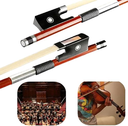 Ecotown Violinbogen 4/4 Vollgröße – Professioneller Brasilholz Bogen mit Mongolischem Rosshaar | Gut Ausbalanciert, Leicht & Ideal für Schüler & Fortgeschrittene