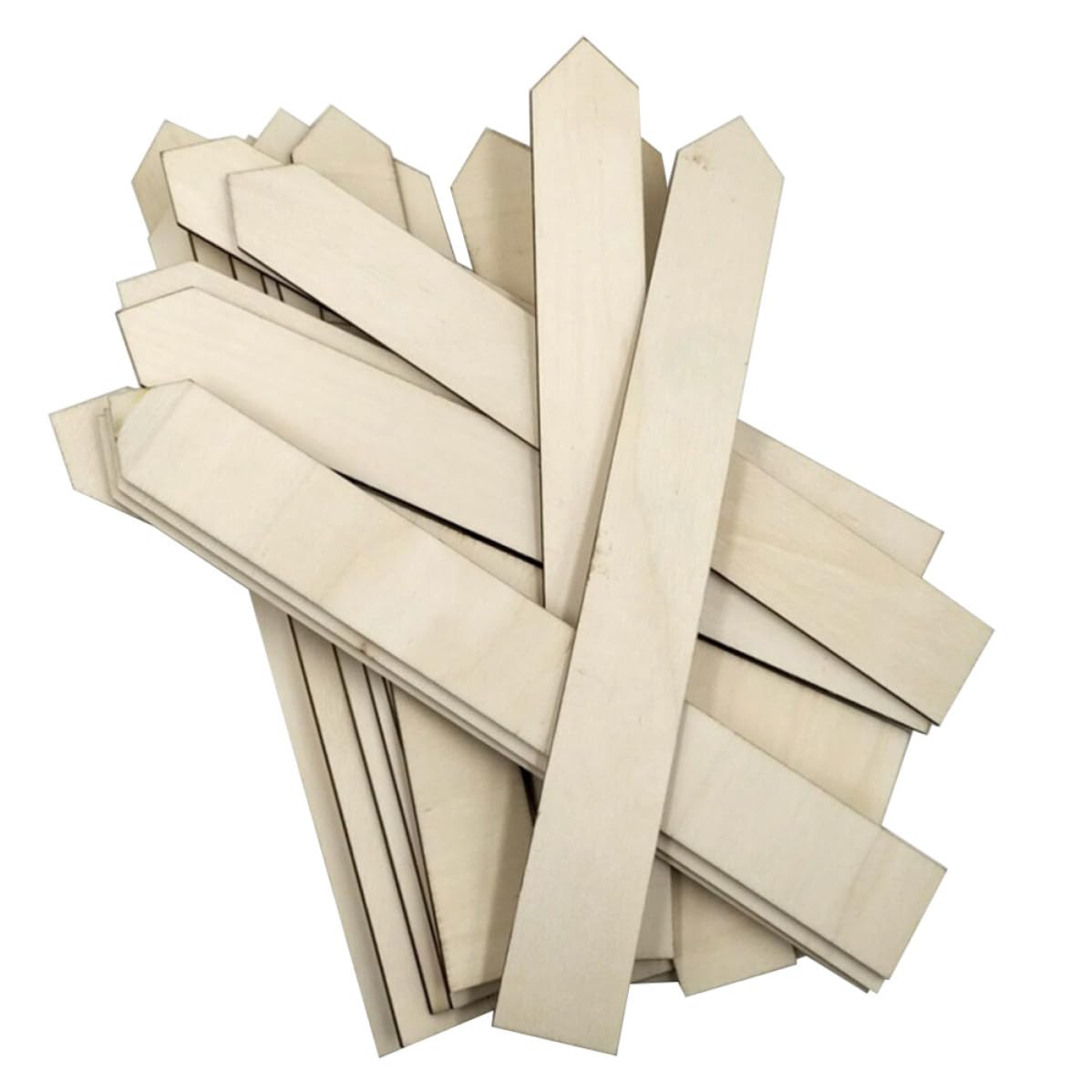 Étiquettes de Jardin en Bois 100 Pièces, Bande Longue 24x3 Cm