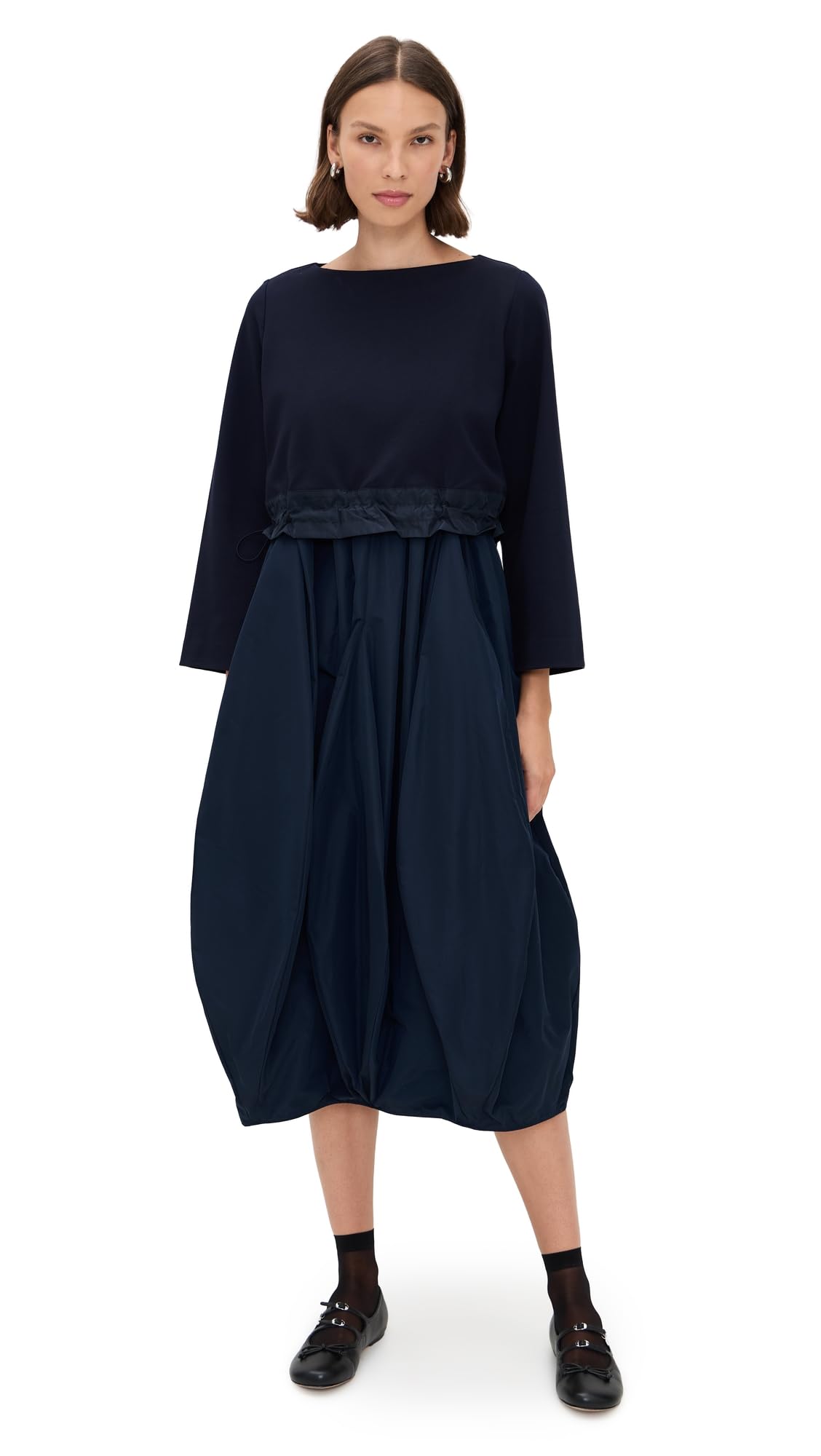 MEIMEIJ Women's Parisien Taffeta Dress with Scuba Sweater