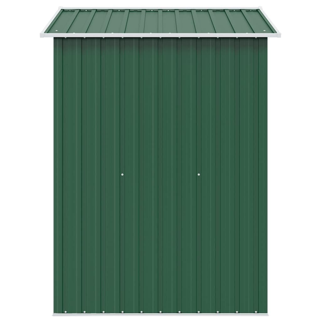 Aufbewahrungsschuppen aus Metall, 204 x 132 x 186 cm, für Garten, Aufbewahrungsschuppen mit 4 Belüftungsöffnungen, Doppelschiebetüren, Konstruktion aus verzinktem Stahl, robust