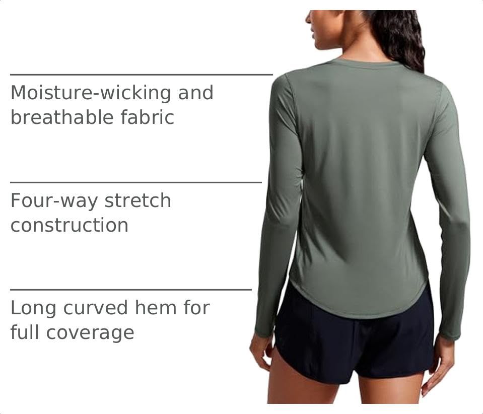 Image of CRZ YOGA Lightweight Crewneck Long Sleeve Top