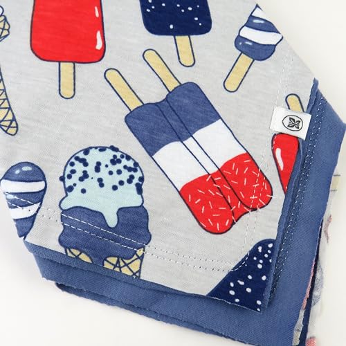 HonestBaby unisex-baby Reversible Bandana Drool Bib Burpcloths Adjustable Snaps 100% Organic Cotton for Baby Boys & Girls2