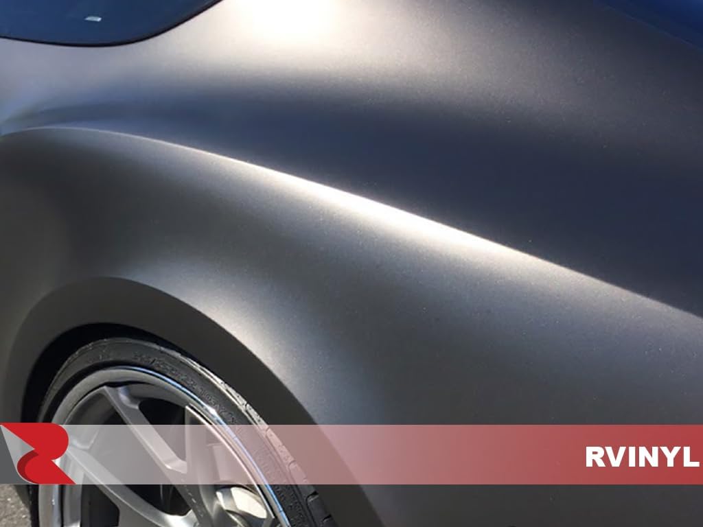 RVINYL Avery Dennison SW900 833-O Supreme Vinyl Vehicle Wrapping Film, Car Wrap Sheet Roll in Satin Gray, 36in x 60in with Application Card