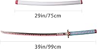 Vista 38 de SV Anime Demon Slayer Sword Katana 41 Inch Decorative Collectible Gift Cosplay Sword，Various Styles Available
