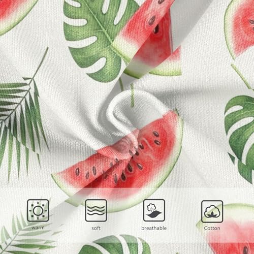 Kids Underwear Girls, Red Watermelon Tropical Leaves Toddler Panties, Girls' Cotton Brief Underwear, 2T–8 Years3