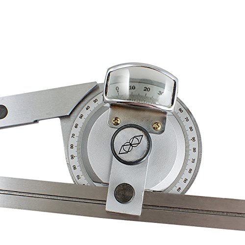 0-360 Acero Inoxidable Universal Bisel Protractor Ángulo Buscador Angular Dial Regla Goniómetro con 300 Mm Blade