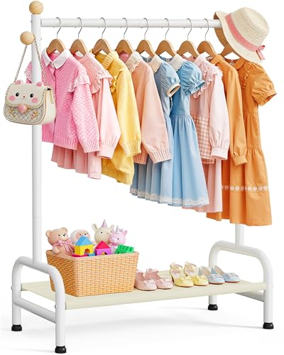 Sakugi Clothes Rack - Sturdy Metal Kids Clothing Rack with Bottom...